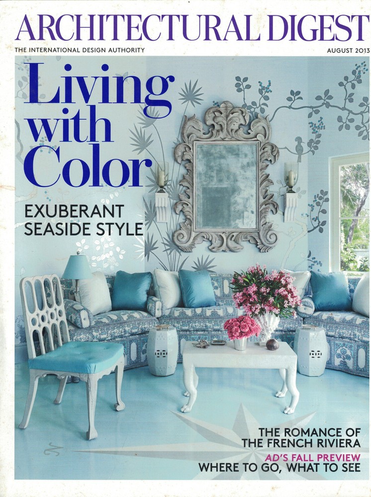 Architectural Digest August 2013 Exuberant Seaside Style