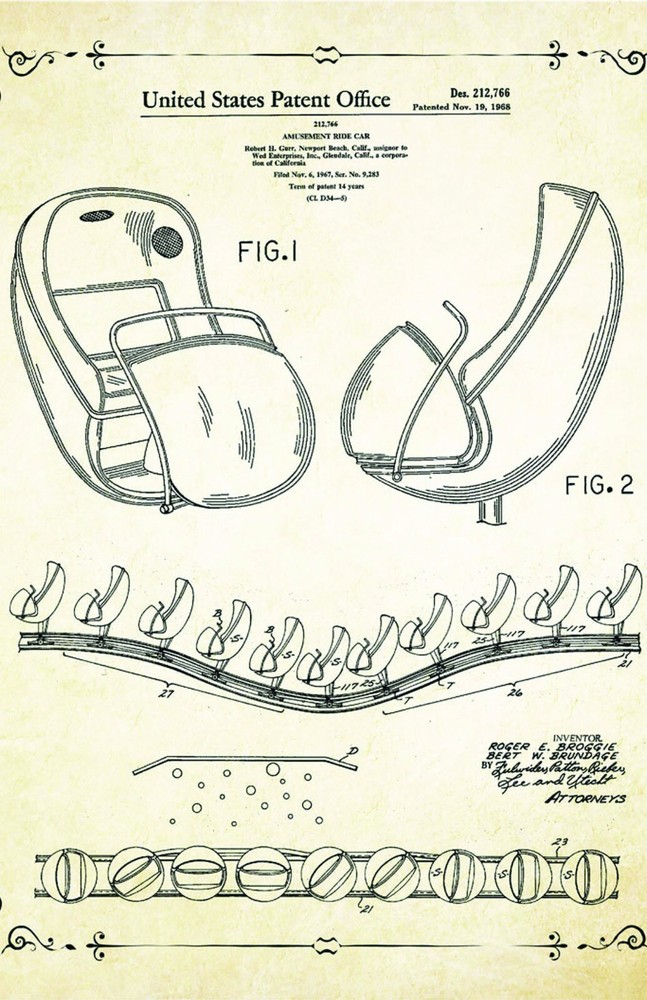 Haunted Mansion Doombuggy Patent Art Print 13x19 Vintage Disney Poster Matte Finish  