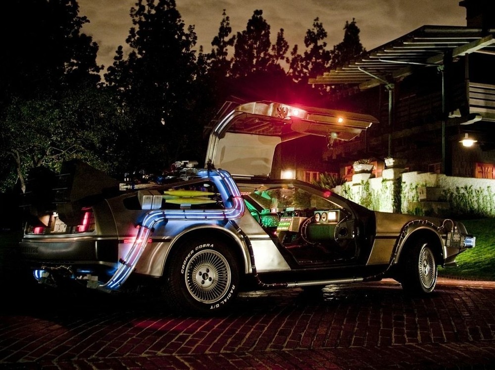 Back To The Future Time Machine Car  8x10 Picture Celebrity Print