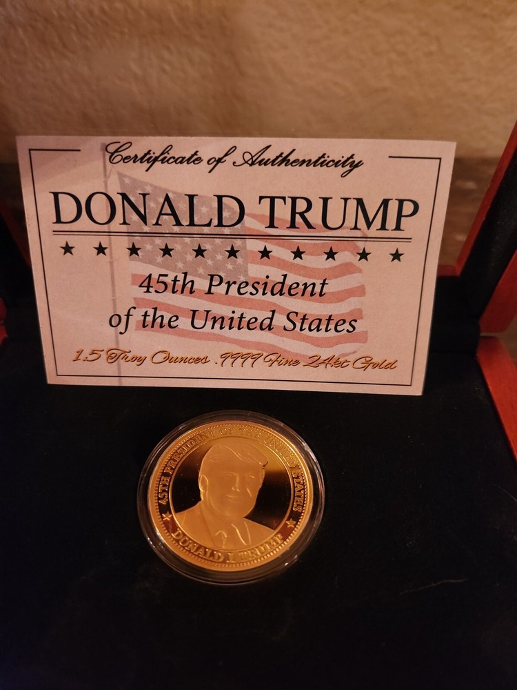 DONALD TRUMP 45TH PRESIDENT 1.5oz GOLD COIN 9/45
