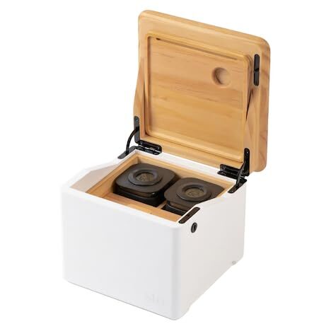 Secure Storage Box with Lock, Magnetic Tray & 2 Sealed Glass Jars - Digital Monitoring