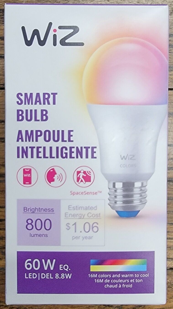 WiZ White & Color Changing Wi-Fi Smart LED Light Bulb NEW