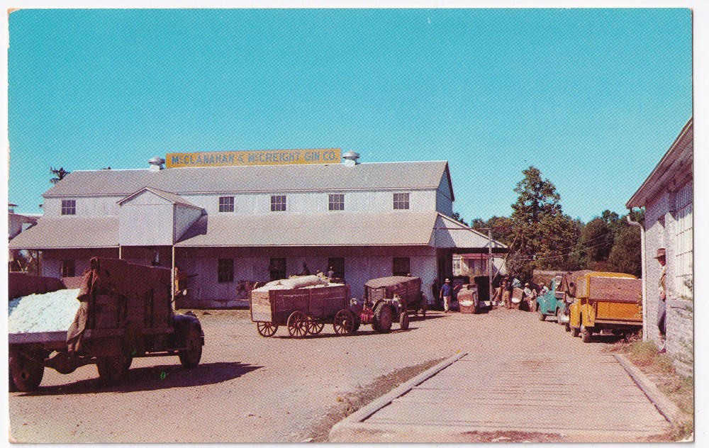 Vintage 1953 Tennessee Route 64 & 70 McClanahan & McCreight Cotton Gin Postcard