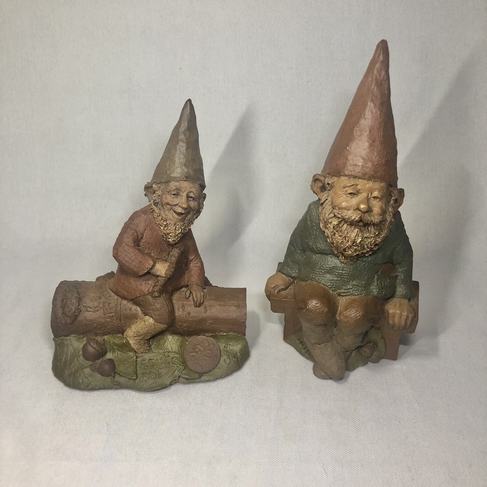 Vintage Tom Clark Collectible Painted Resin Gnomes