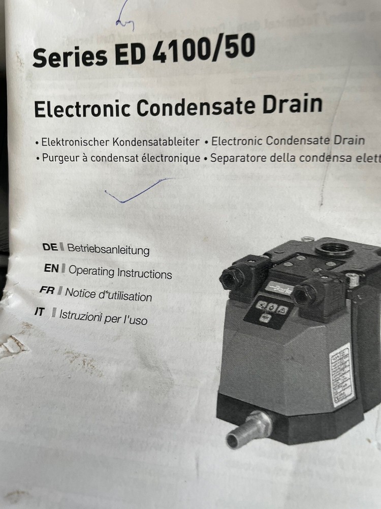 Electronic condensate Drain Part #: ED4100/50-N115