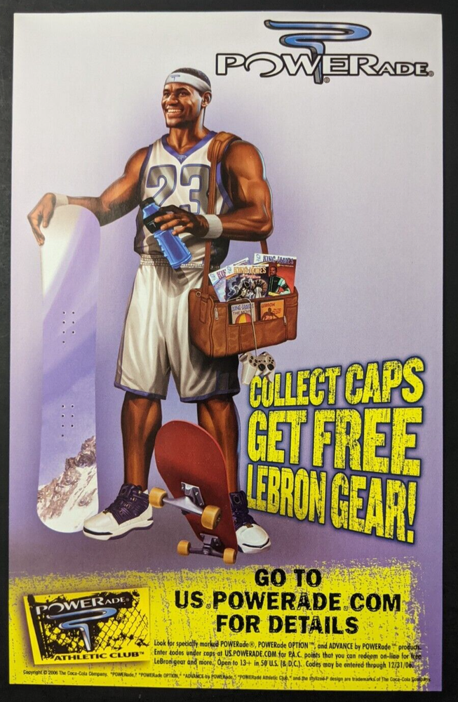 LeBron James POWERade Athletic Club Print Ad Poster Art PROMO Original King