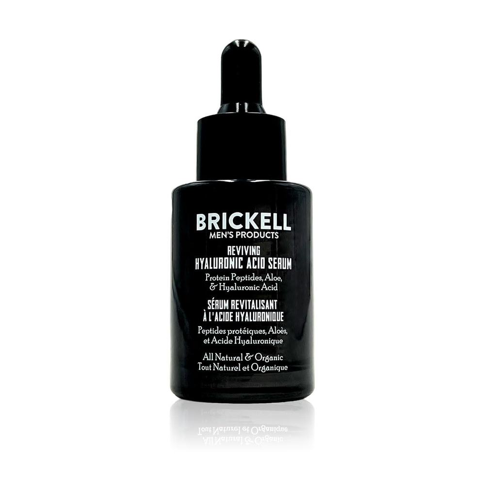 Brickell Men'S anti Aging Hyaluronic Acid Serum for Face, Reviving Day Serum for