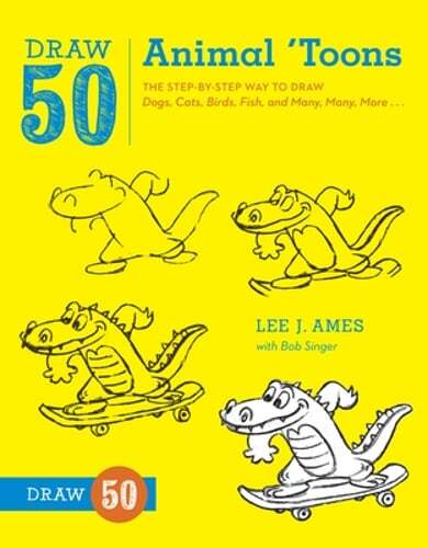 Step-by-Step Guide to Drawing 50 Cartoon Animals Like Dogs, Cats, Birds, and Fish