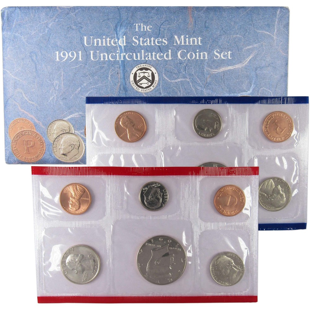 1991 Uncirculated Coin Set U.S Mint Original Government Packaging OGP
