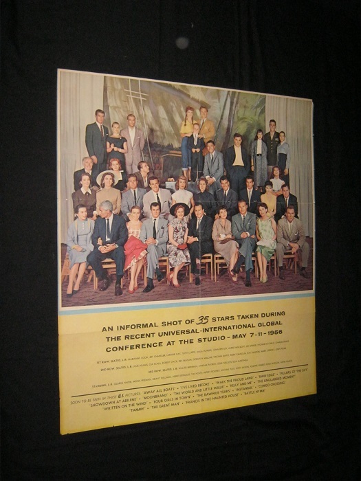 Original 1956 Rare UNIVERSAL INTERNATIONAL GLOBAL CONFERENCE Special Poster