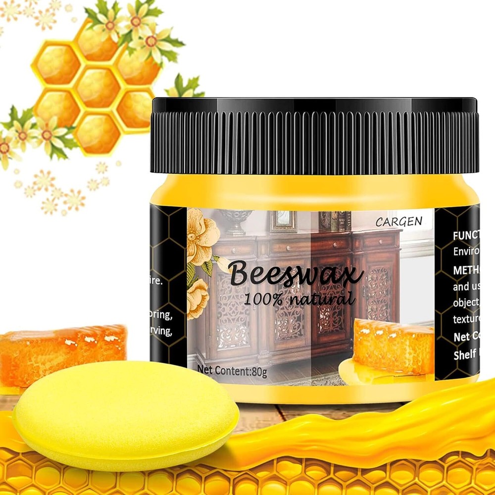 Pulidor De Muebles De Cera De Abejas 2.82Oz Limpiador Y Restaurador De Madera-image