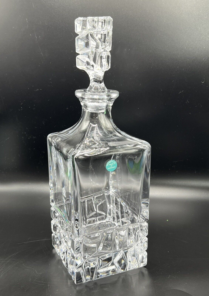 Tiffany & Co. Sierra Crystal Clear Decanter Name Etched Authentic NEW No Box