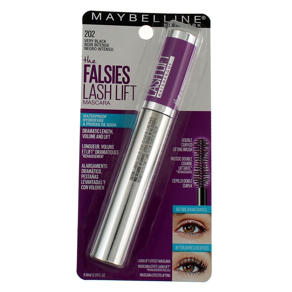 2 Pack Maybelline The Falsies Lash Lift Mascara in Very Black 0.29 oz