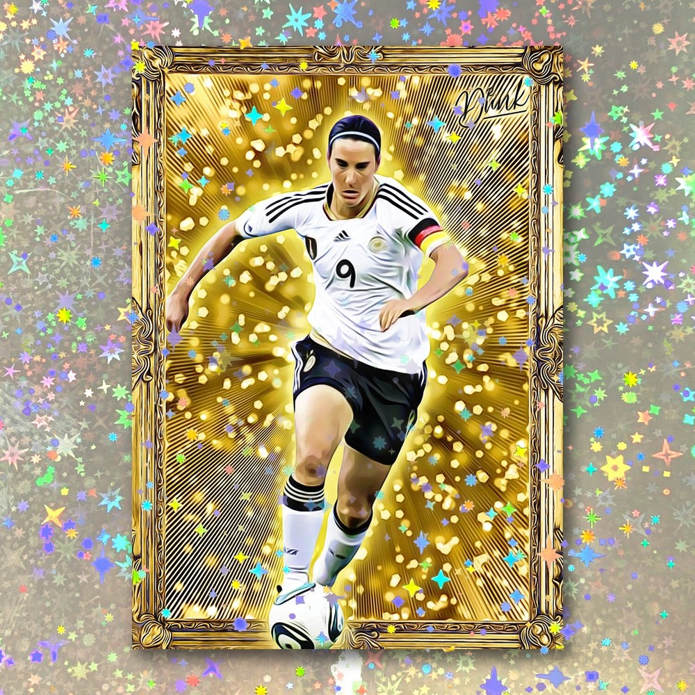 Birgit Prinz Holographic Gold Getter Sketch Card Limited 1/5 Dr. Dunk Signed