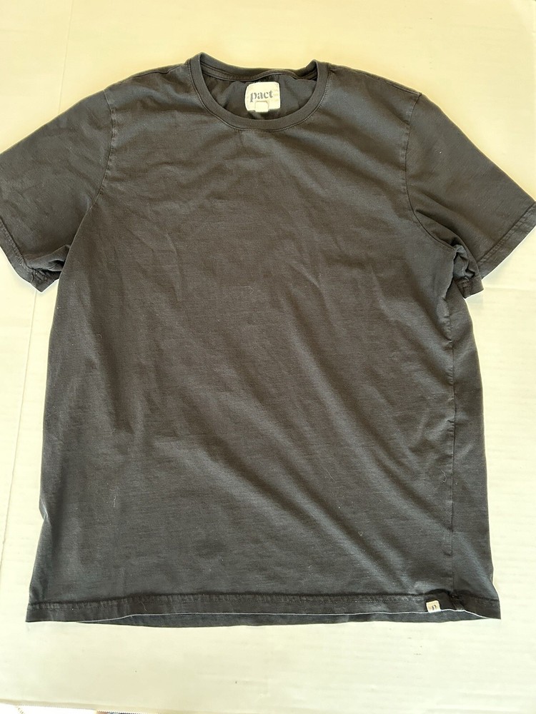 Mens Organic Cotton Light Blue Short Sleeve T-Shirt Size Large