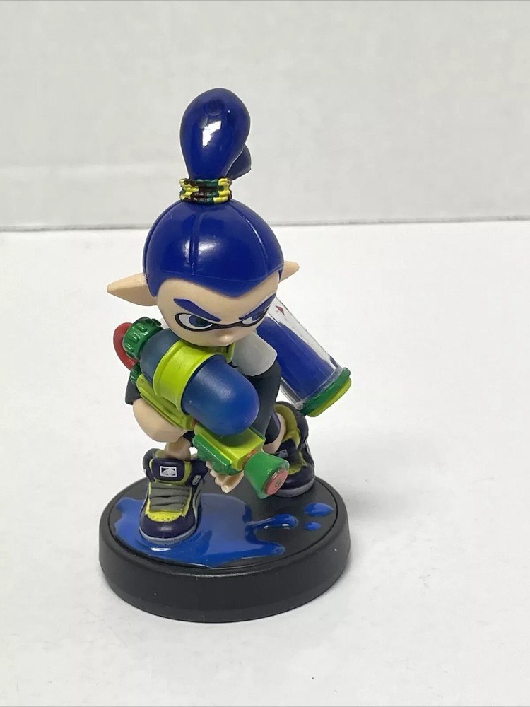 Nintendo Amiibo Splatoon Blue Inkling Boy Amibo Switch Wii U 3” Figure-image