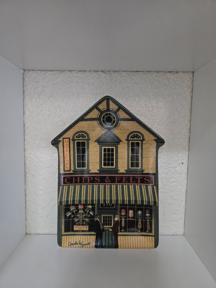 Vintage Charles Wysocki Folktown Chips & Felts Collectors Plate 3rd Issue