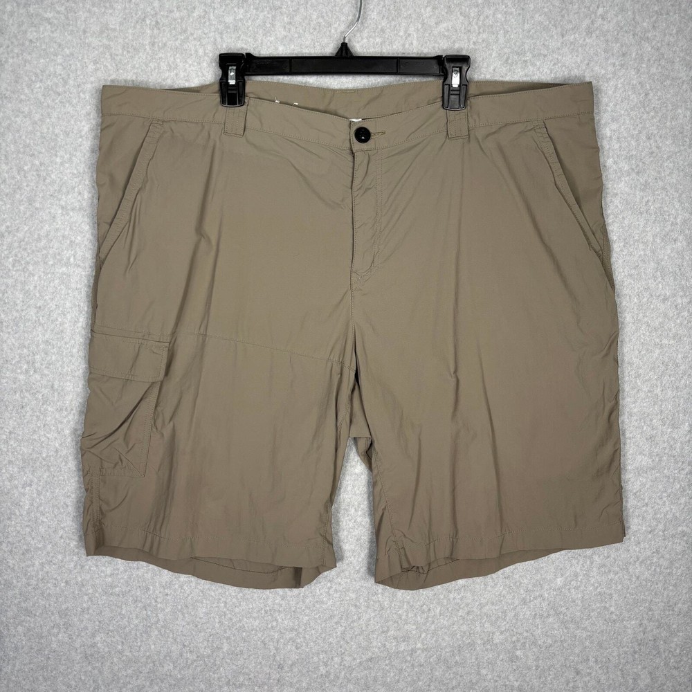 Columbia Men's 46 Tan Cargo Shorts Omni-Shade Ripstop 10