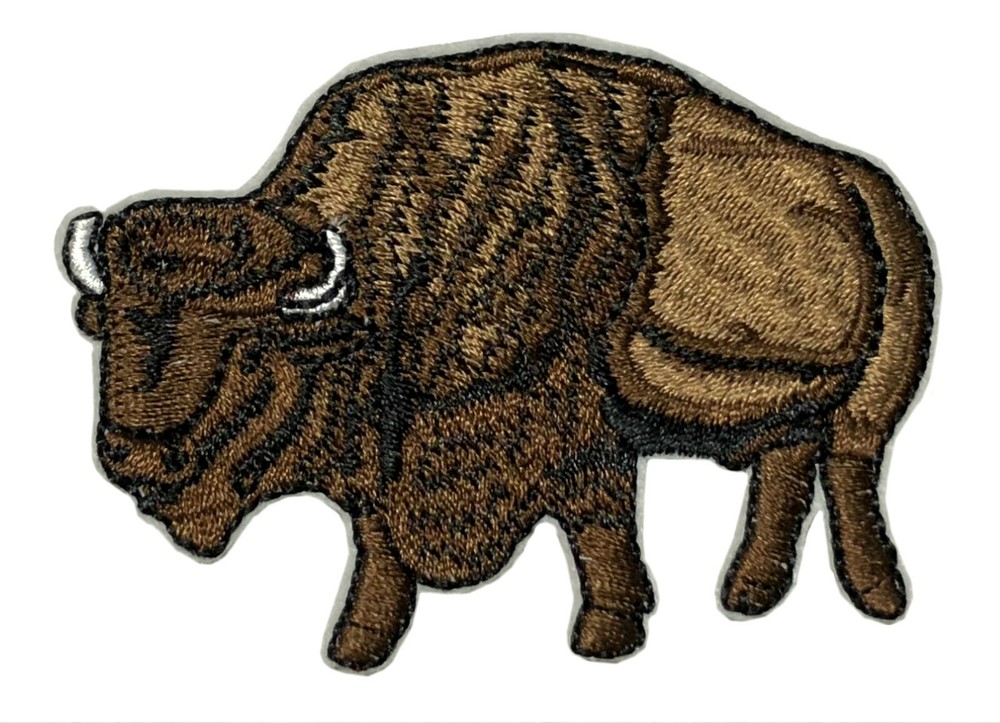 Buffalo Western Bison Animal Bull Applique Embroidered Iron on Patch Sewing DIY