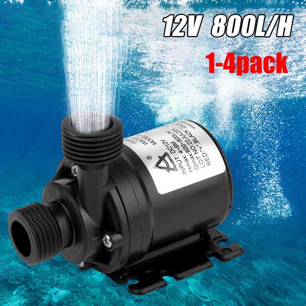12V High Pressure 800L/H Brushless Submersible Water Pump Automatic Self-priming