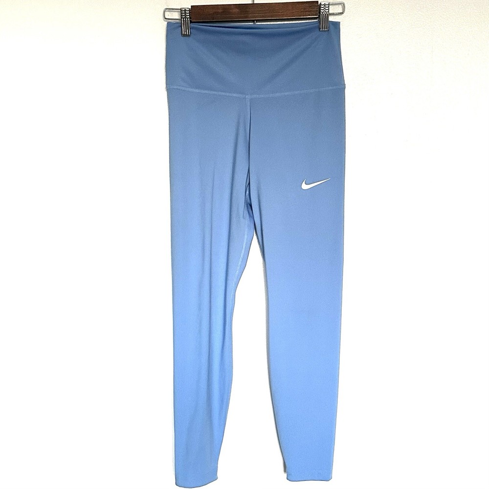 Nike Dri-Fit Women’s Capri Leggings Medium Blue Athletic Yoga Activewear Pants
