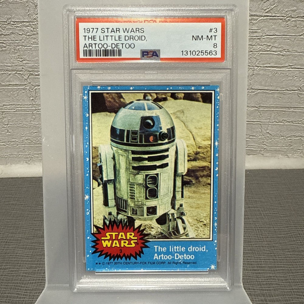 ARTOO-DETOO R2-D2 BLUE CARD 1977 STAR WARS #3 PSA 8 MINT hard to find