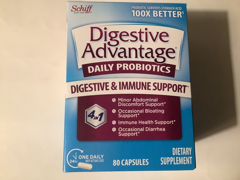 Digestive Advantage Daily Probiotic Supplement Capsules, 80 ct Exp 1/2026 new