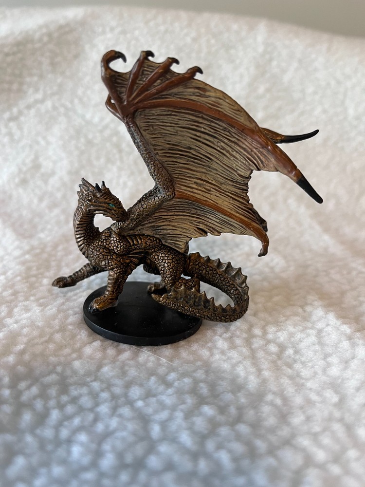 D&D Miniatures War Drums LARGE BRONZE DRAGON #7 Rare WotC