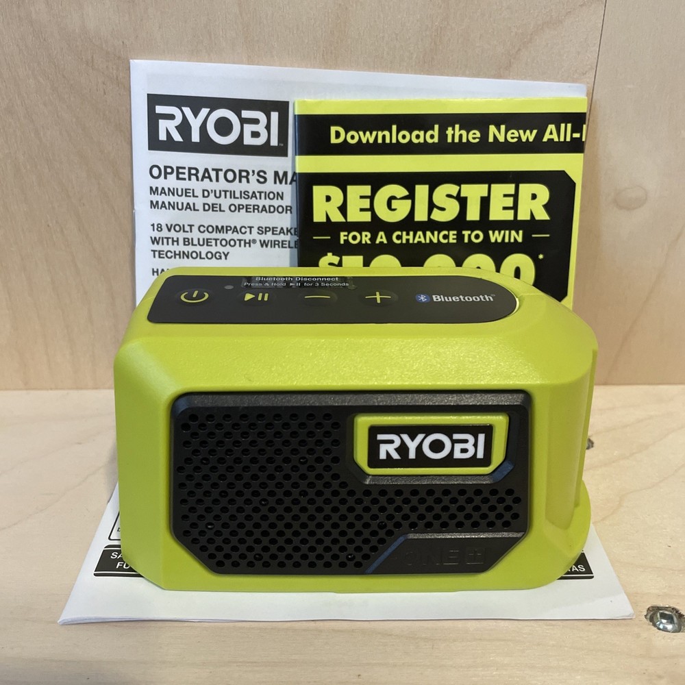 Ryobi ONE+ Compact Bluetooth Speaker PAD02 Tool Only