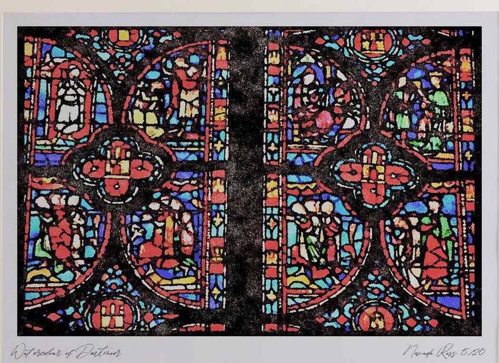 Paris 223041 Detailed Stained-glass Window Sainte-Chapelle Cathedral Paris A4 W