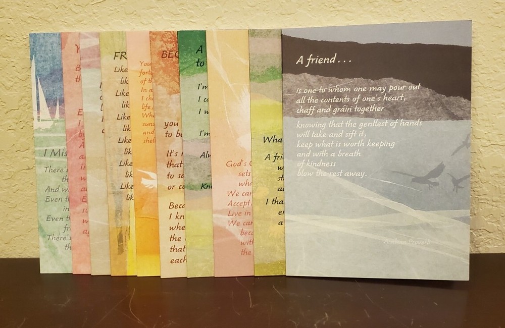 Vintage Friendship Cards by Abbey Press B.J. Hoff – Set of 10 Stationery-image