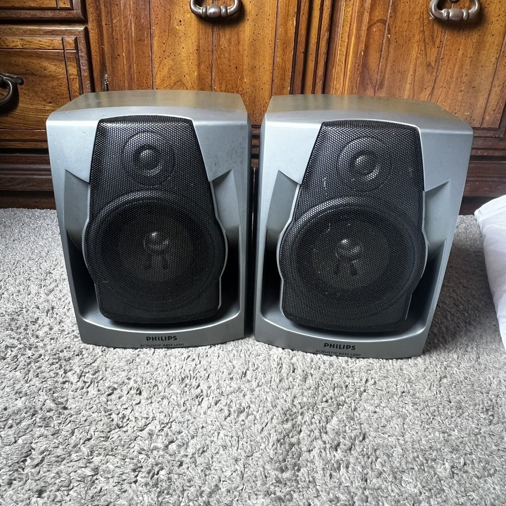 Philips AZ2765 CD Radio Boombox Left, And Right Speakers Only Preowned Tested ￼￼