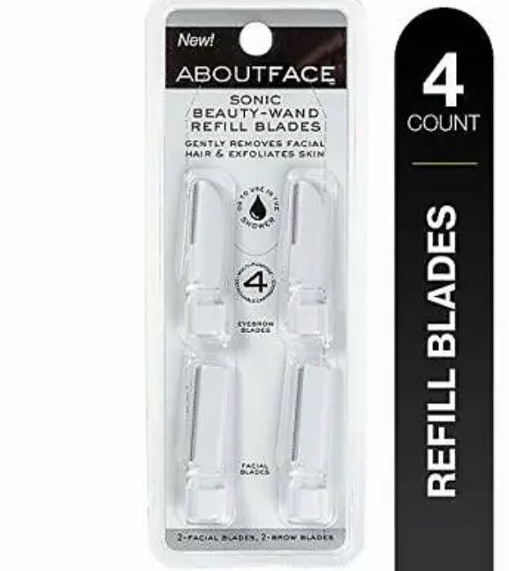 About Face Sonic Beauty-Wand Refill Blades for Exfoliating, 4 Pack – 2 Each Kind-image