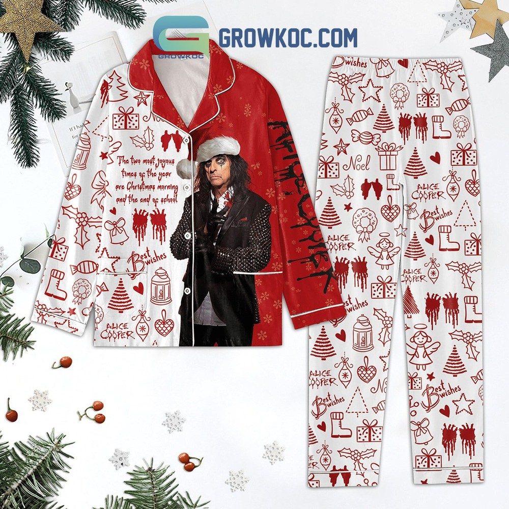 Alice Cooper Christmas Pajamas Set - Best Wishes Holiday Sleepwear