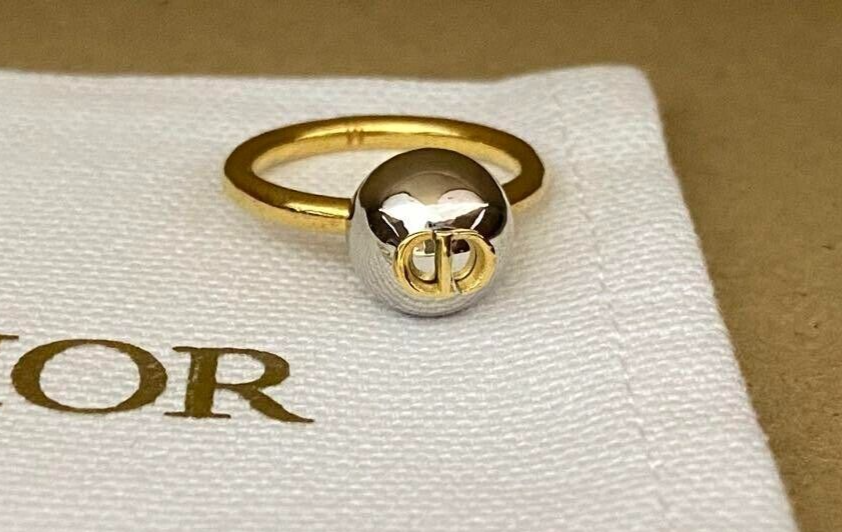 Dior Silver Coat Amulet Ring Gold Coat Band #6.5 Pre-owned