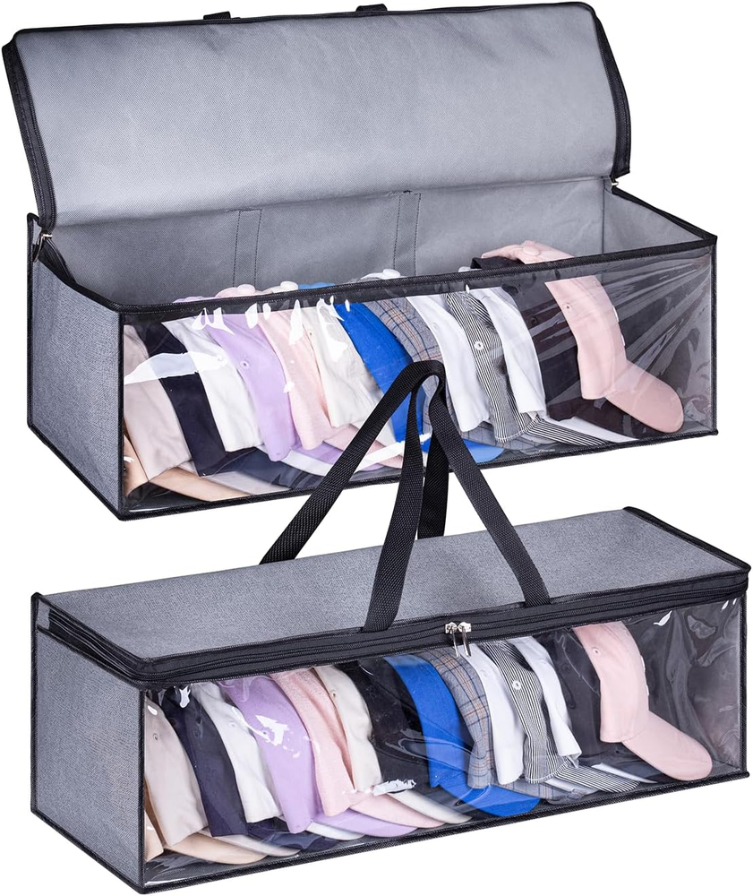 2 PCS Stackable Baseball Cap Organizer for Home & Travel Storage