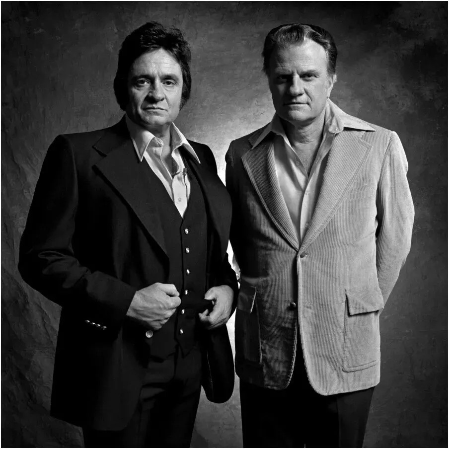 Billy Graham and Johnny Cash vintage Fuji Film 4x6 photo print