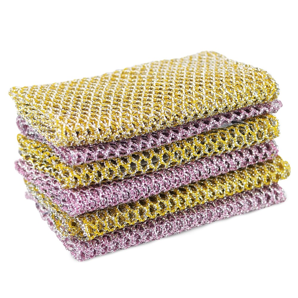 Heavy Duty Non-Scratch Dish Scrubbers for Cleaning Dishes & Pots (6Pcs) - Rep...