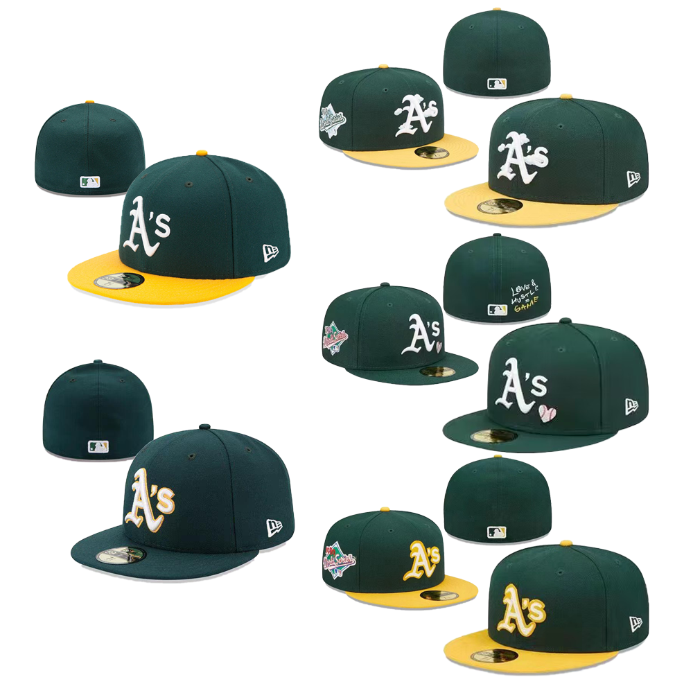 NEW Oakland Athletics A's MLB Men's 59FIFTY Fitted Cap - 5950 Baseball Hat