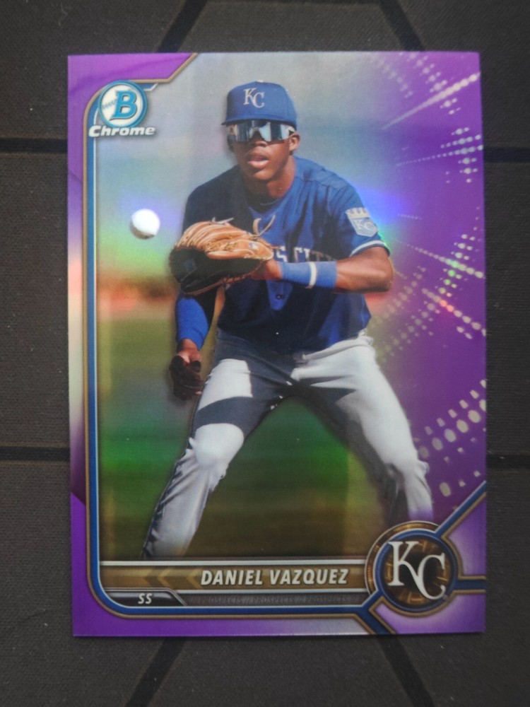 2022 Bowman Chrome Baseball Purple Refractor Daniel Vazquez 019/250