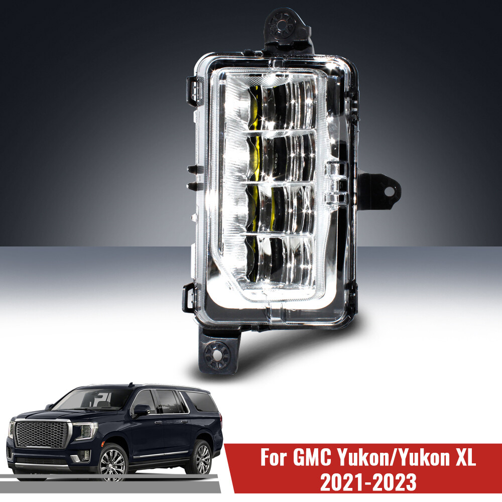 LED Front Fog Light Lamp For 2021 2023 2024 GMC Yukon Yukon XL Left Driver Side