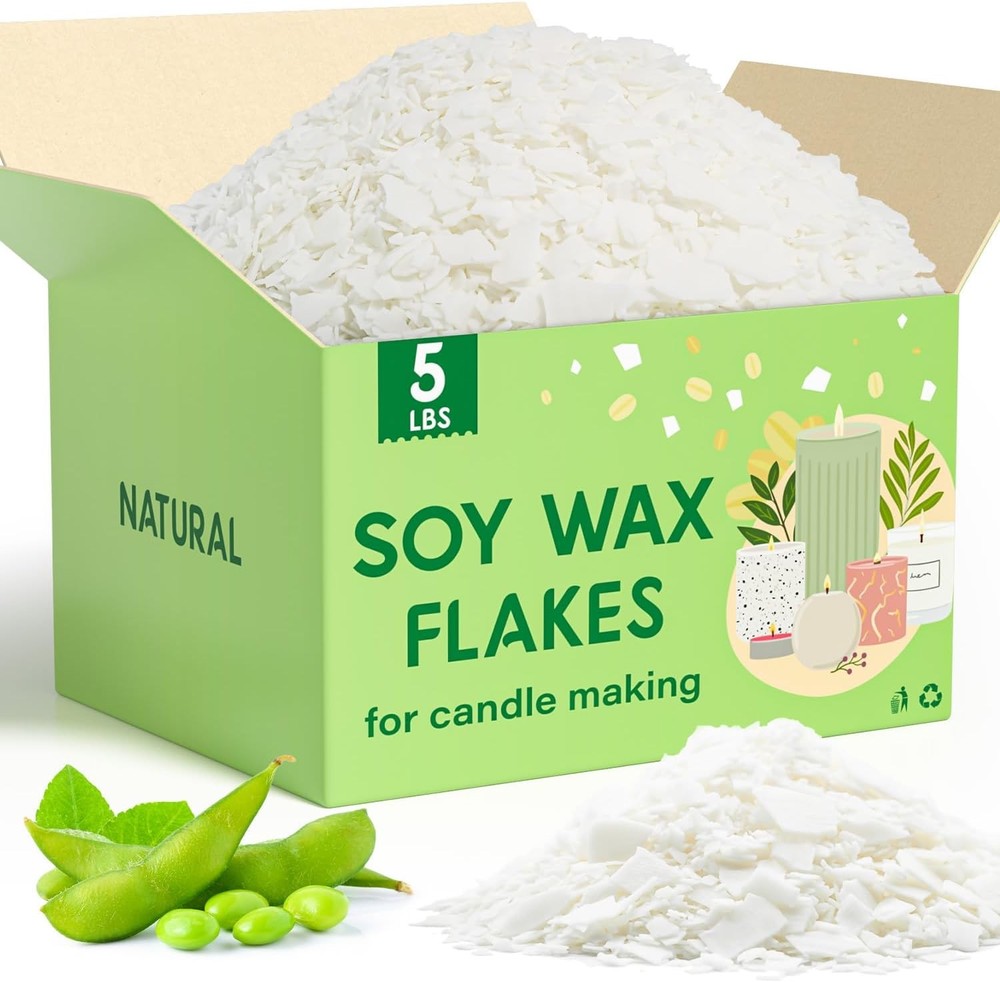 Soy Wax Flakes, Natural Candle Wax, Organic Soy Wax for Candle Making