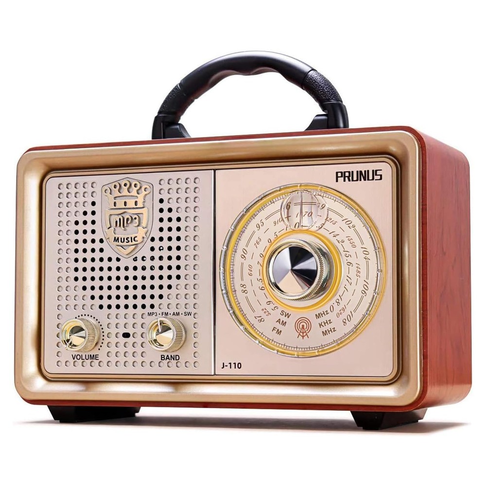 J-110 Radio Portable AM FM,Transistor Plug in Wall AC Power&Battery Powered&R...