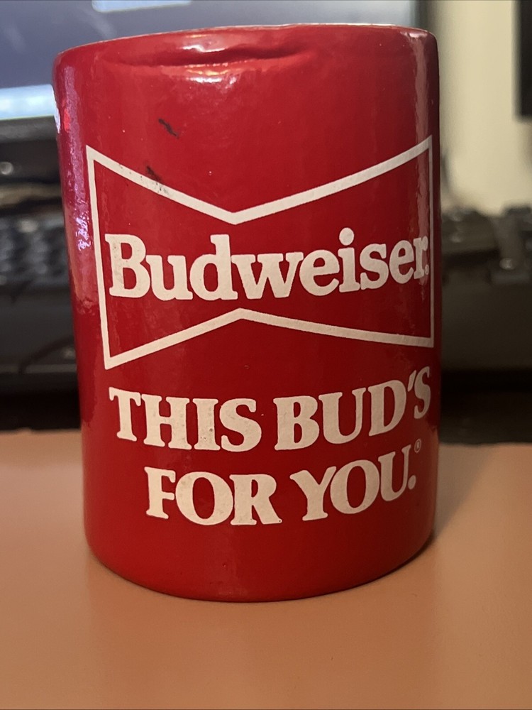 VINTAGE Budweiser Kool Kan Can Koozie 90s Red This Buds For You Bud Light