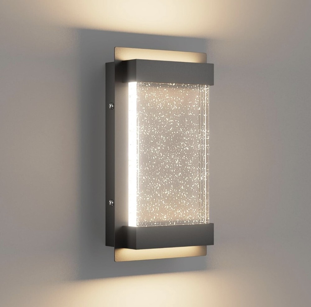 Modern Wall Sconce LED Crystal Bubble Glass Porch Light Outdoor Indoor Fixture