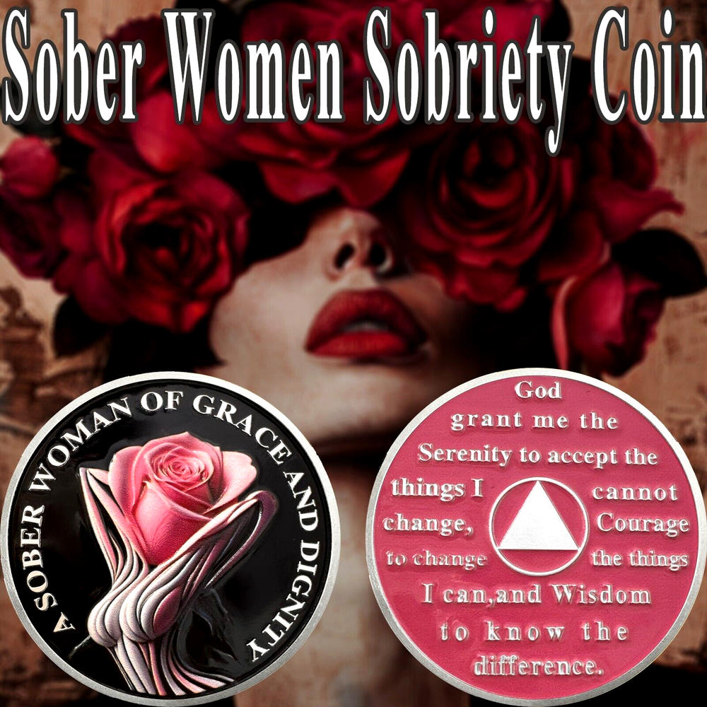 Women AA Sobriety Coin Sobriety Gifts - 