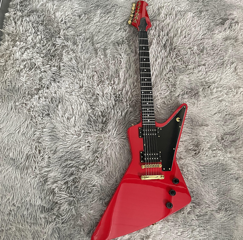 Explore Electric Guitar Red ABR Bridge Bone Nut Gold Hardware Free Shipping-image