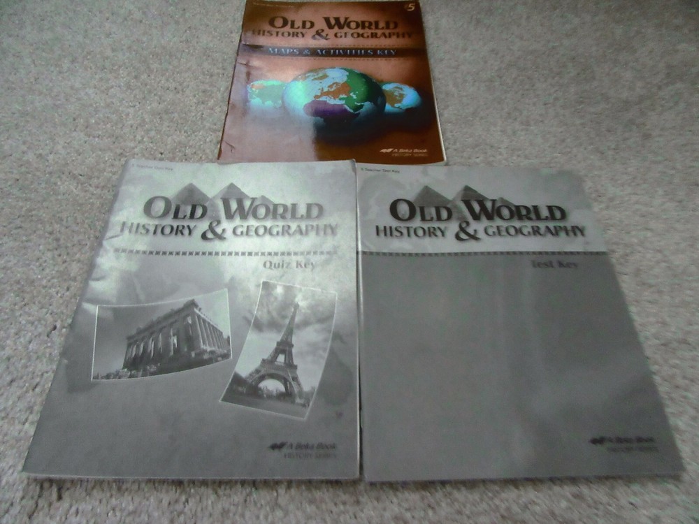 Abeka  Old World History & Geography  Keys SET   5th Grade 5  4th ED   EXCELLENT-image