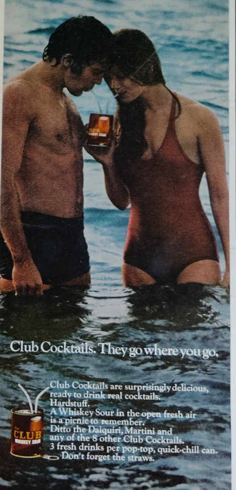 Vintage Ad Club Cocktails Whiskey Sour Daiquiri Martini Travel Set-image