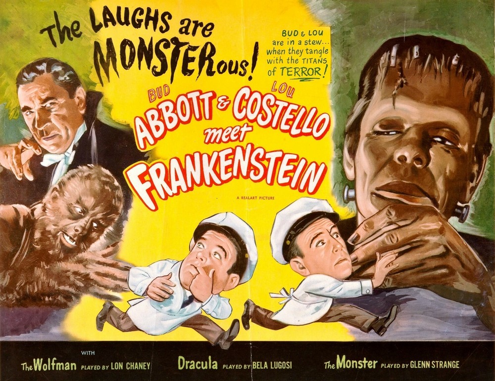 Vintage 1948 Abbott & Costello Meet Frankenstein Giclée Movie Poster Print-image